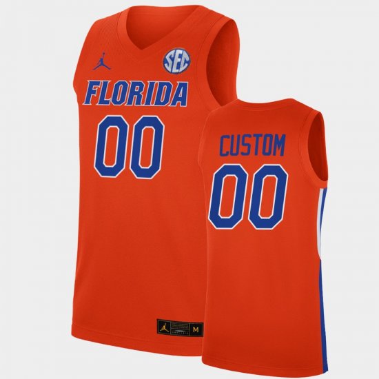 #00 Custom College Basketball University of Florida Replica Men\'s Orange Jersey 531702-308