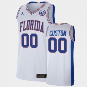 #00 Custom College Basketball University of Florida Elite Limited Mens White Jersey 735222-755