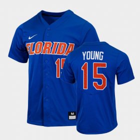 #15 Danny Young College Baseball UF Full-Button Men's Royal Jersey 924772-837