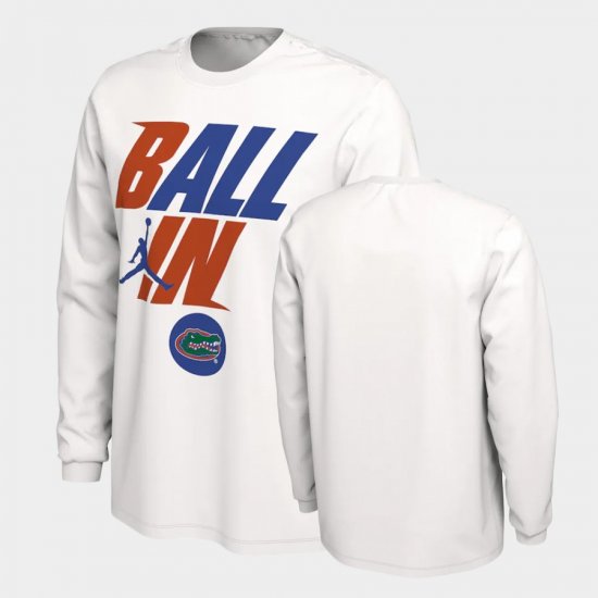 Ball In Bench UF Long Sleeve Men White T-Shirt 468362-951