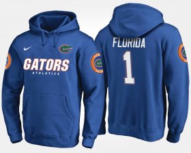 #1 Name and Number UF No.1 Men's Blue Hoodie 389990-577