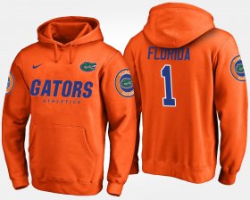 #1 Name and Number Florida No.1 Mens Orange Hoodie 986736-670