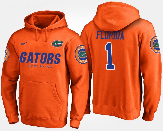#1 Name and Number Florida No.1 Mens Orange Hoodie 986736-670