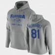 #81 Aaron Hernandez Oopty Oop Florida Football Pullover Men's Gray Hoodie 450505-815