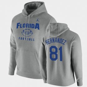 #81 Aaron Hernandez Oopty Oop Florida Football Pullover Men's Gray Hoodie 450505-815
