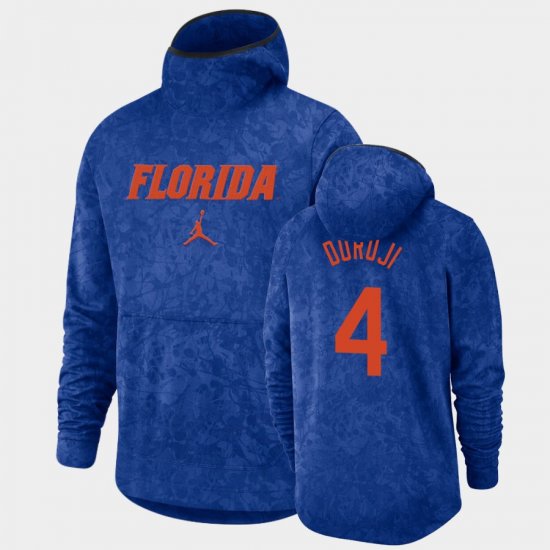 #4 Anthony Duruji Basketball Spotlight Florida Pullover Team Logo Men\'s Royal Hoodie 672302-943