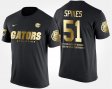 #51 Brandon Spikes Gold Limited Florida Short Sleeve With Message Mens Black T-Shirt 576771-623