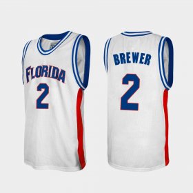 #2 Corey Brewer Alumni Florida College Baketball Men's White Jersey 685507-630