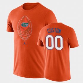 #00 Custom Football Icon University of Florida Legend Men's Orange T-Shirt 580844-377