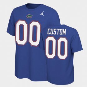 #00 Custom Name and Number University of Florida Name & Number Retro Men Royal T-Shirt 236476-423