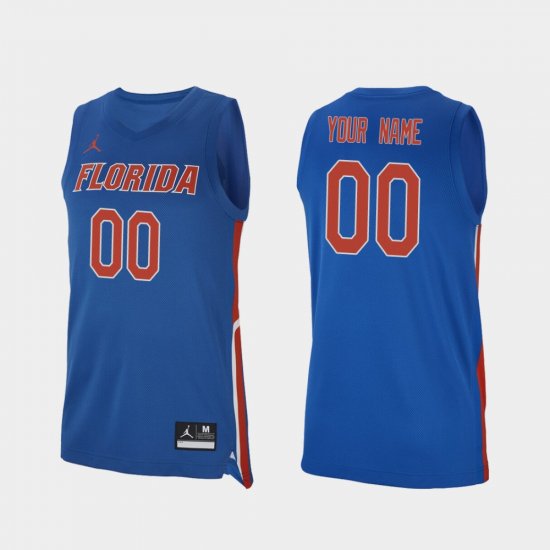 #00 Custom Replica Florida Gators 2019-20 College Basketball Men Royal Jersey 405875-421