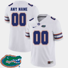 #00 Custom College Football Florida Gators 2018 SEC Men's White Jersey 626384-349