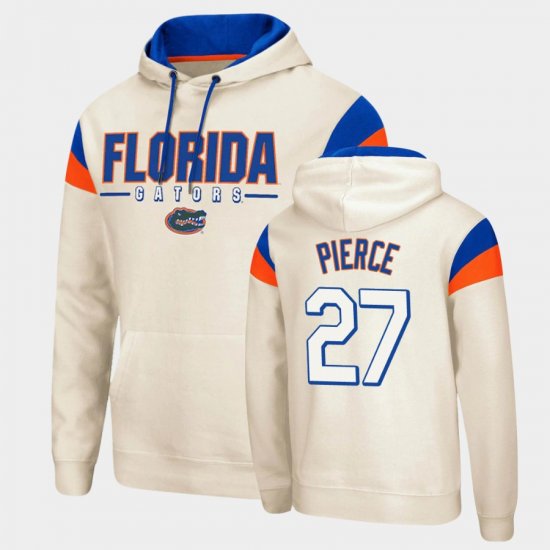 #27 Dameon Pierce Fortress Florida Pullover Men Cream Hoodie 528676-451