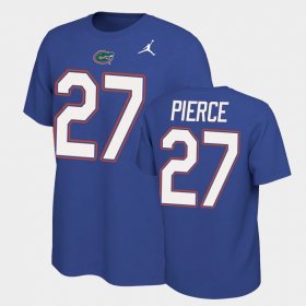 #27 Dameon Pierce Name and Number Florida Gators Name & Number Retro Men's Royal T-Shirt 753152-548