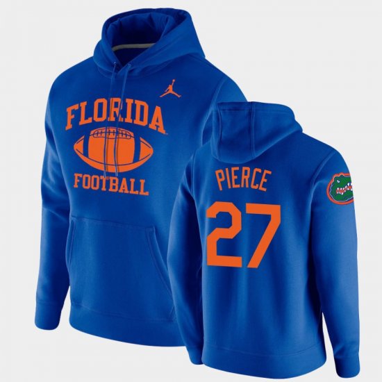 #27 Dameon Pierce Retro Football Florida Gators Pullover Mens Royal Hoodie 711058-441