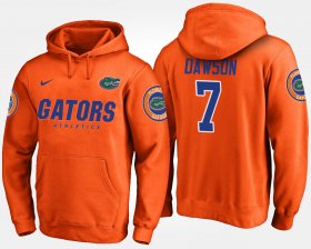 #7 Duke Dawson Name and Number University of Florida Men Orange Hoodie 849039-162