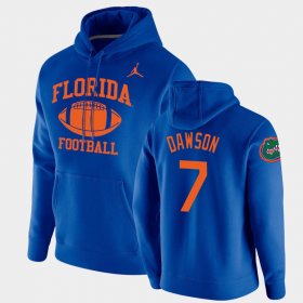 #7 Duke Dawson Retro Football Florida Pullover Men's Royal Hoodie 279513-581