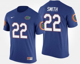#22 Emmitt Smith Name and Number Florida Men's Blue T-Shirt 897265-682