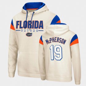 #19 Evan McPherson Fortress Florida Gators Pullover Men Cream Hoodie 259336-186