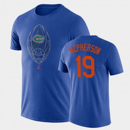 #19 Evan McPherson Football Icon UF Legend Men\'s Royal T-Shirt 127386-746