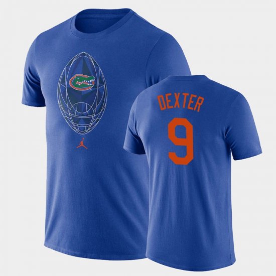 #9 Gervon Dexter Football Icon Florida Legend Mens Royal T-Shirt 251097-464