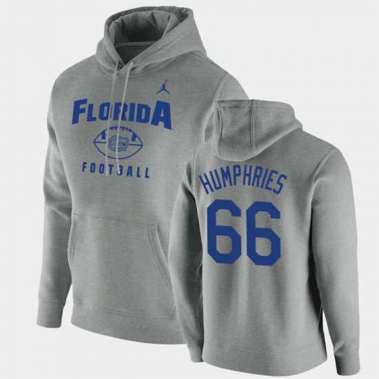 #66 Jaelin Humphries Oopty Oop Florida Football Pullover Men\'s Gray Hoodie 696939-571