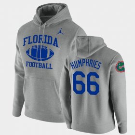 #66 Jaelin Humphries Retro Football UF Pullover Men's Heathered Gray Hoodie 121914-883
