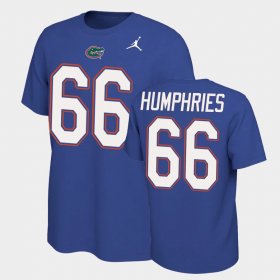 #66 Jaelin Humphries Name and Number Florida Gators Name & Number Retro Men Royal T-Shirt 941528-312