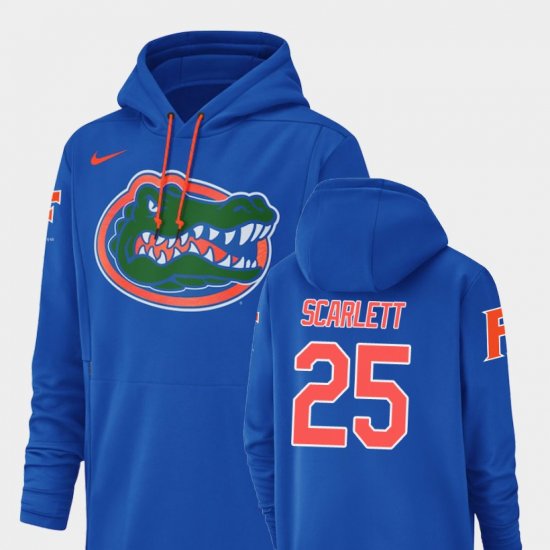 #25 Jordan Scarlett Champ Drive University of Florida Football Performance Mens Royal Hoodie 752387-822