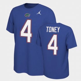#4 Kadarius Toney Name and Number Florida Name & Number Retro Men Royal T-Shirt 664670-472