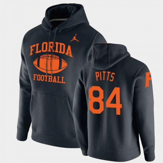 #84 Kyle Pitts Retro Football Florida Pullover Men\'s Black Hoodie 248988-817