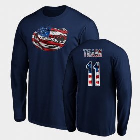 #11 Kyle Trask Banner Wave University of Florida Long Sleeve Mens Navy T-Shirt 142311-806