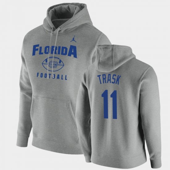 #11 Kyle Trask Oopty Oop Florida Gators Football Pullover Mens Gray Hoodie 676883-550