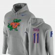 #11 Kyle Trask Vault Logo Club Florida Pullover Men Heathered Gray Hoodie 777586-167