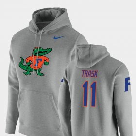 #11 Kyle Trask Vault Logo Club Florida Pullover Men Heathered Gray Hoodie 777586-167
