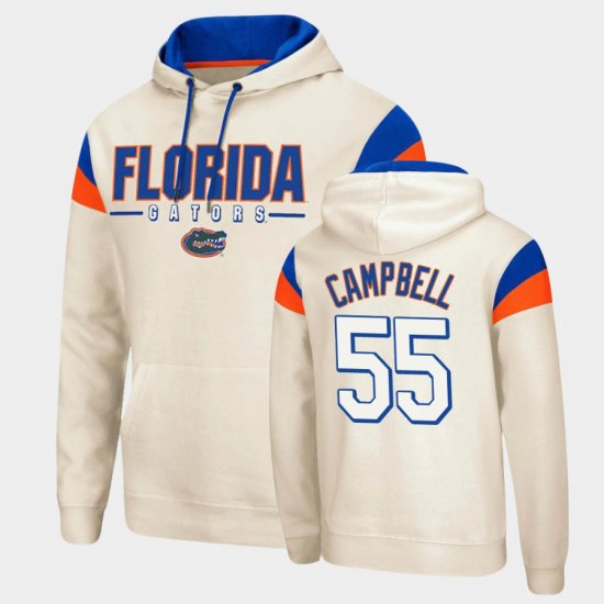 #55 Kyree Campbell Fortress Florida Pullover Men\'s Cream Hoodie 373646-704