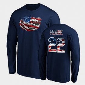 #22 Lamical Perine Banner Wave Florida Long Sleeve Men Navy T-Shirt 641976-917