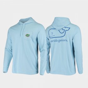 Whale UF Hooded Long Sleeve Mens Light Blue T-Shirt 994804-636