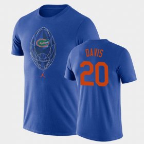 #20 Malik Davis Football Icon UF Legend Men's Royal T-Shirt 631341-390