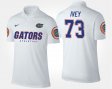 #73 Martez Ivey Name and Number University of Florida Mens White Polo 228748-798