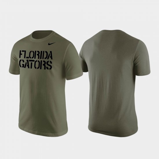 Stencil Wordmark University of Florida Men Olive T-Shirt 946158-566