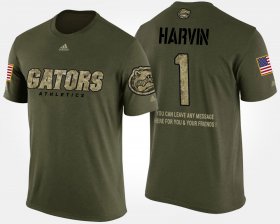 #1 Percy Harvin Military Florida Short Sleeve With Message Mens Camo T-Shirt 185480-412