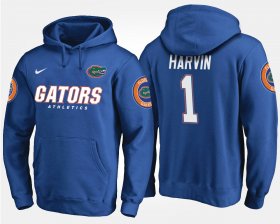 #1 Percy Harvin Name and Number Florida Gators Men's Blue Hoodie 877371-878