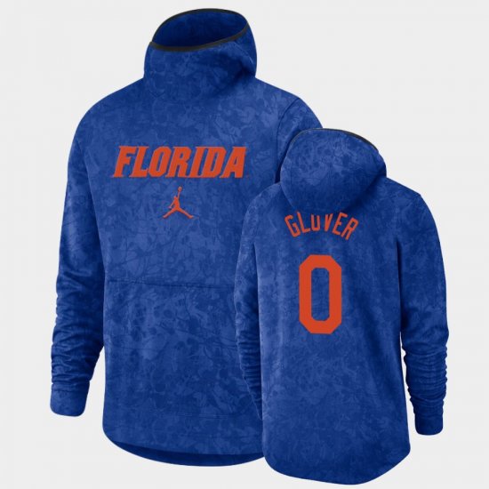 #0 Ques Glover Basketball Spotlight UF Pullover Team Logo Men\'s Royal Hoodie 161794-459