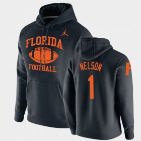#1 Reggie Nelson Retro Football University of Florida Pullover Men's Black Hoodie 386870-795