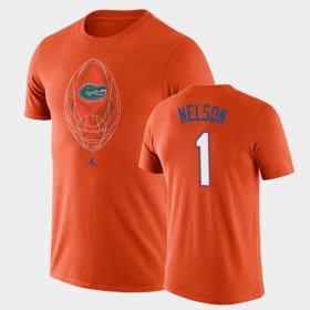 #1 Reggie Nelson Football Icon Florida Legend Men Orange T-Shirt 364203-699