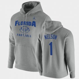 #1 Reggie Nelson Oopty Oop UF Football Pullover Mens Gray Hoodie 379774-113