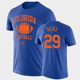 #29 Isaac Ricks Retro Football UF Lockup Legend Performance Men Royal T-Shirt 298706-243