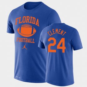 #24 Iverson Clement Retro Football UF Lockup Legend Performance Mens Royal T-Shirt 751411-557