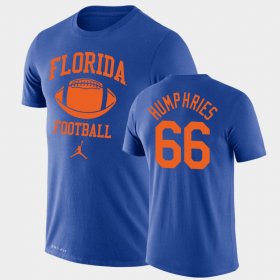 #66 Jaelin Humphries Retro Football Florida Lockup Legend Performance Mens Royal T-Shirt 756651-718
